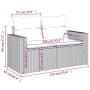vidaXL Garten-Sofagarnitur, 11-teilig, grau, Poly Rattan, mit Maßen. Ideal für Terrasse und Garten.
