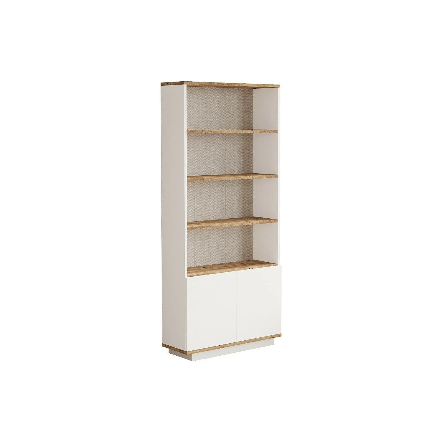 Vente-unique Bücherregal Lotula Naturfarben Hell  Weiß 75.5 cm