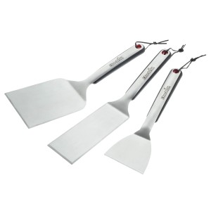 Char-Broil Grillbesteck Griddle Starter Kit, 3 Edelstahl-Spatel mit Aufhängelaschen.