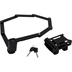 Fischer Faltschloss XL, 110 cm, mit Halterung und zwei Schlüsseln. Fahrradschloss für hohe Sicherheit.