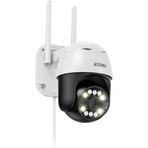 Zosi C296 8MP Ultra HD IP Überwachungskamera mit Nachtsicht und zwei Antennen.