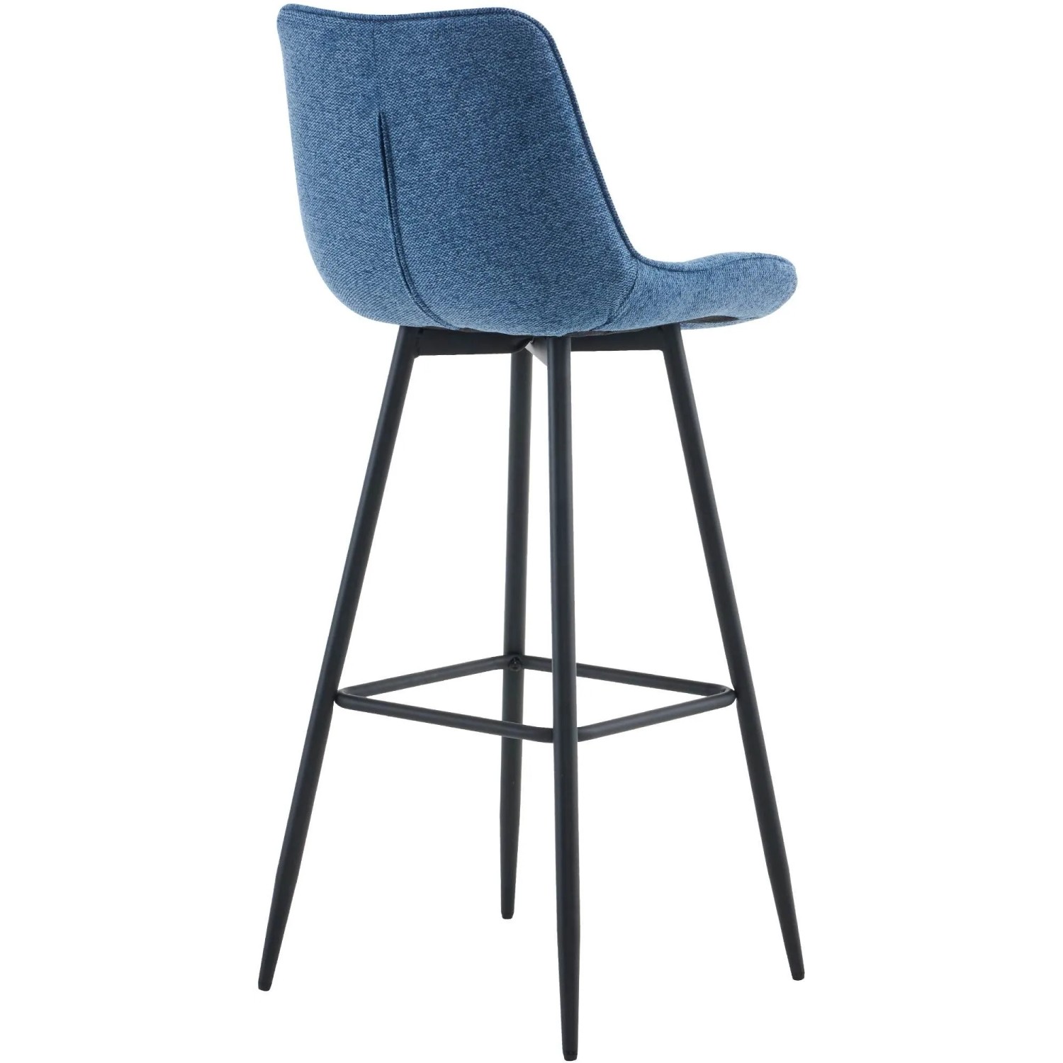 DELUKE Barhocker SYDNEY Blau Stoff Barstuhl Mit Lehne Tresenhocker Tresenstuhl_3
