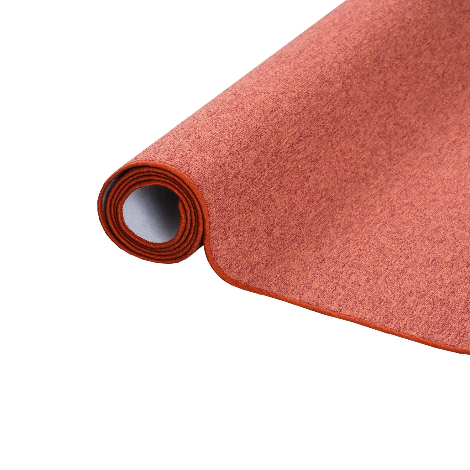Gerollter Snapstyle Feinschlingen Velour Teppich Strong in Terrakotta, 80x160cm.