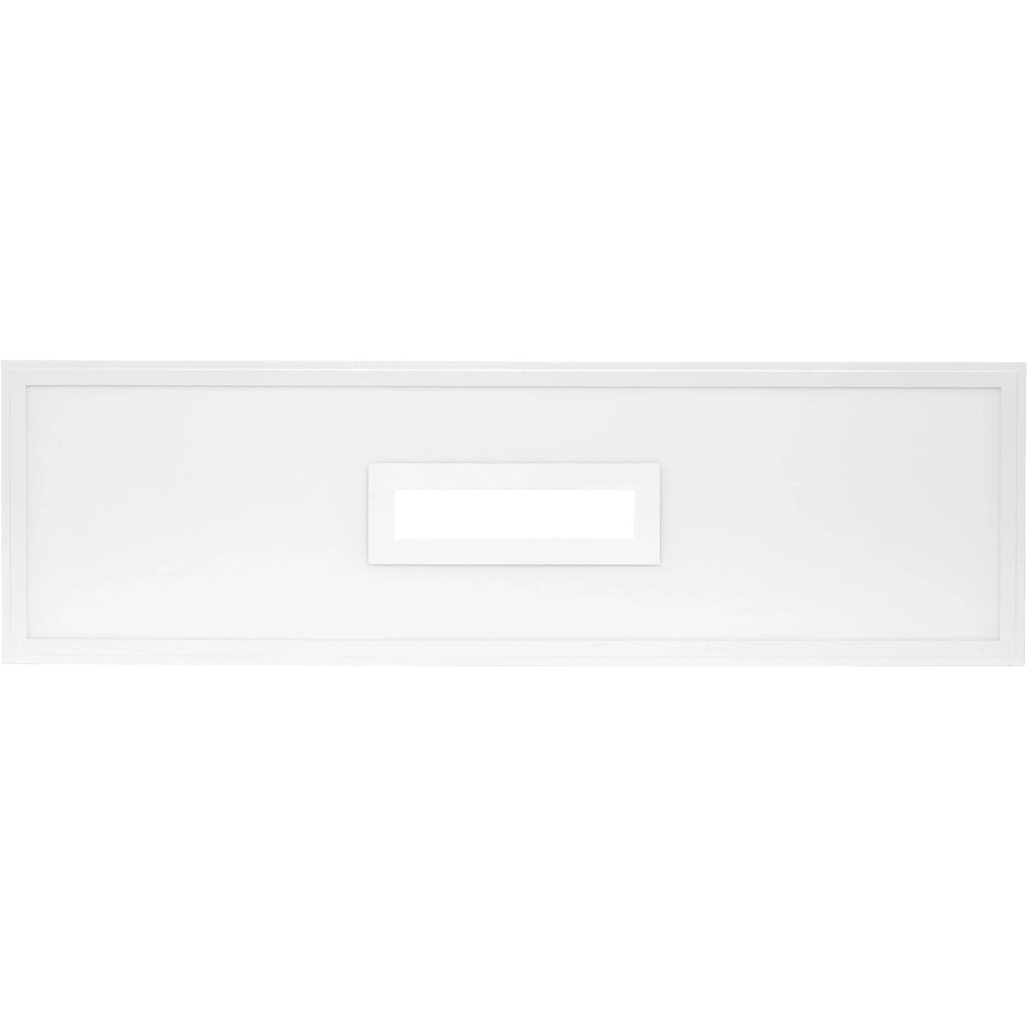 Weiße Ledvance Smart+ WiFi Panelleuchte Planon Plus mit Haupt- und Rücklicht, 100x30 cm.