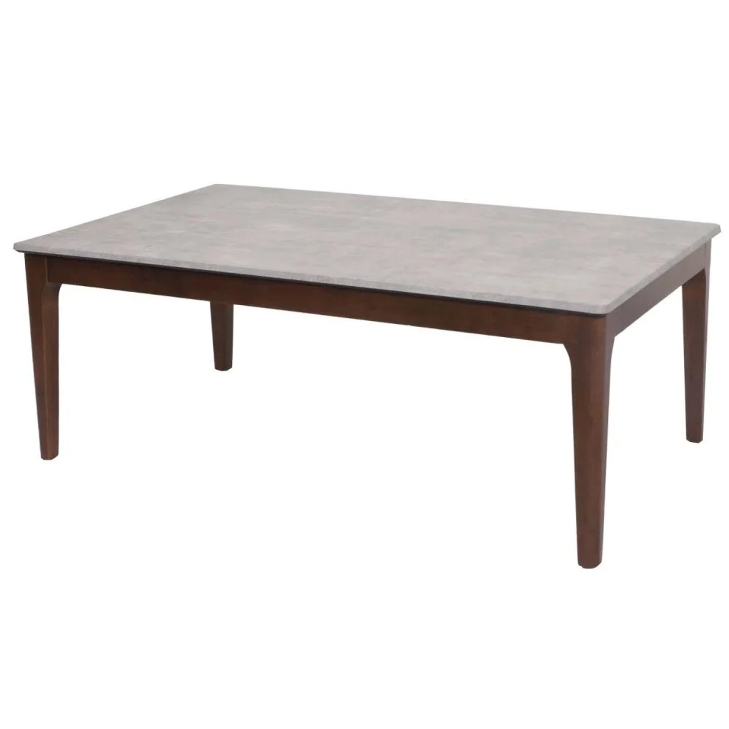 MCW Couchtisch M55 Beton-Optik Braune Beine