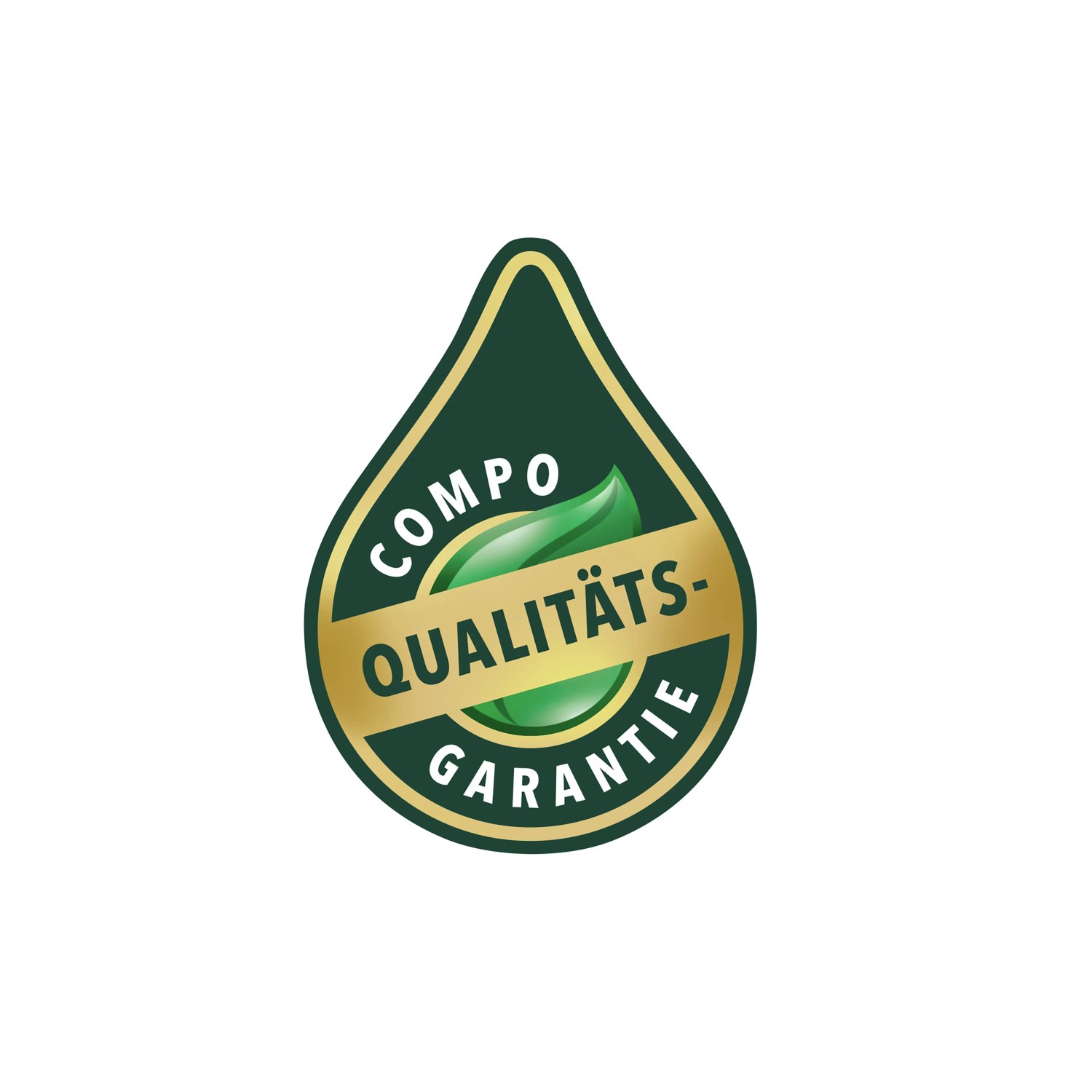 Compo Qualitäts-Garantie Logo für Balkon- und Kübelpflanzendünger.