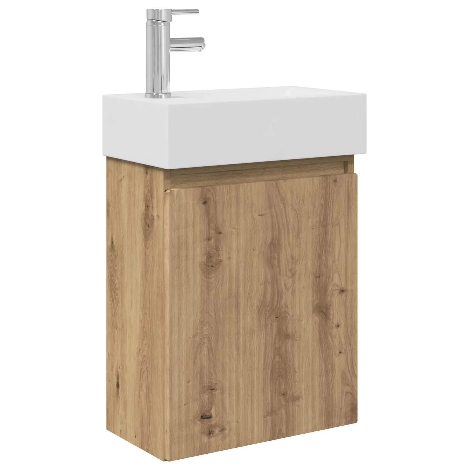 vidaXL Badezimmer Waschtischunterschrank mit Wasserhahn Artisan-Eiche 889450