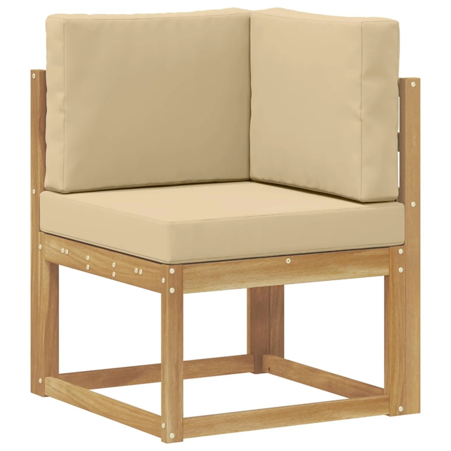 vidaXL Outdoor Ecksofa Massivholz Akazie Weiß 901471