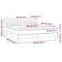 vidaXL Boxspringbett Creme 180x200 cm mit Matratze und Kopfteil, Stoff