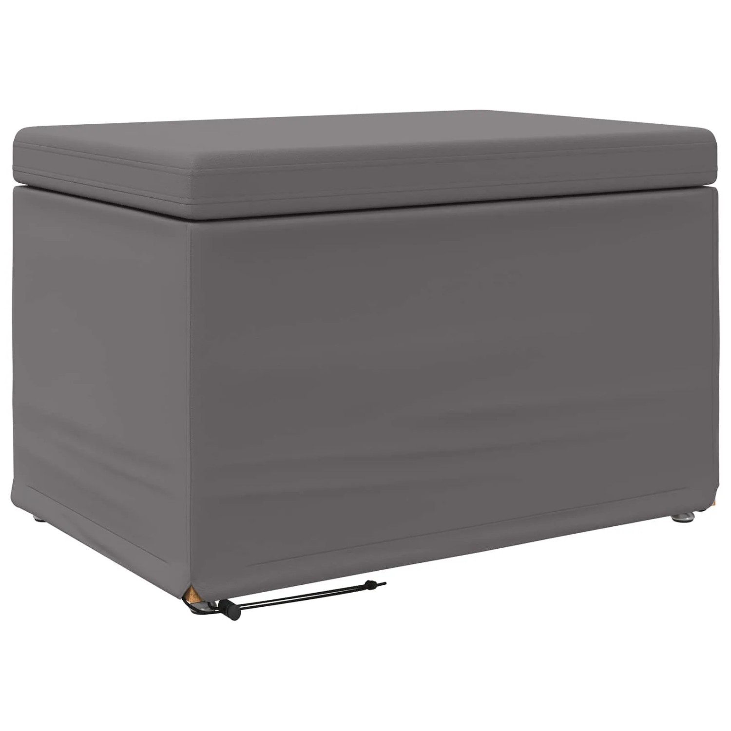 vidaXL Hocker Grau 61 x 41 x 40 cm Kunstleder und Engineering Holz 876770