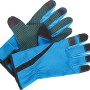 Blaue Floristikhandschuhe Größe 10 mit PVC-Benoppung für Gartenarbeit und Blumenpflege.