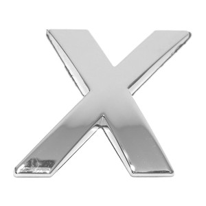 Eufab 3D Autoaufkleber X in Chrom-Optik für die Außenausstattung.