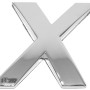 Eufab 3D Autoaufkleber X in Chrom-Optik für die Außenausstattung.