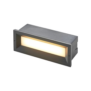 Moderne Lucande LED Außenwandleuchte Lachlain aus Aluminium in Alu, 1-flammig.