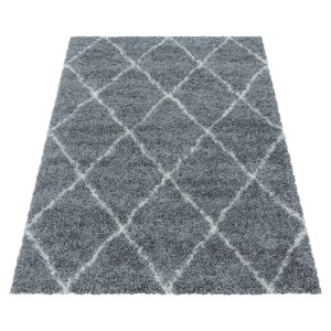 Ayyildiz Hochflorteppich Alvor 3401 Grau 240 cm x 340 cm