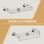 Montageanleitung für Songmics Gewürzregal Wandmontage, 2-teilig, braun-schwarz.