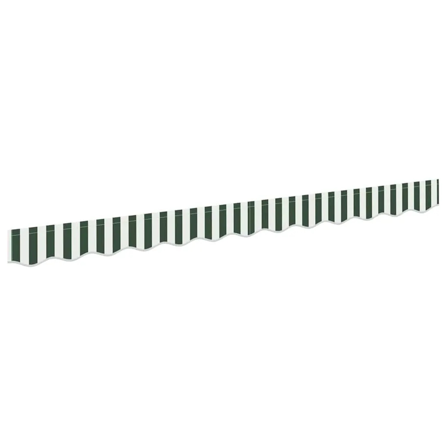 vidaXL Markisenschürzen-Ersatz Grün und Weiß 3 m Polyester 42000807
