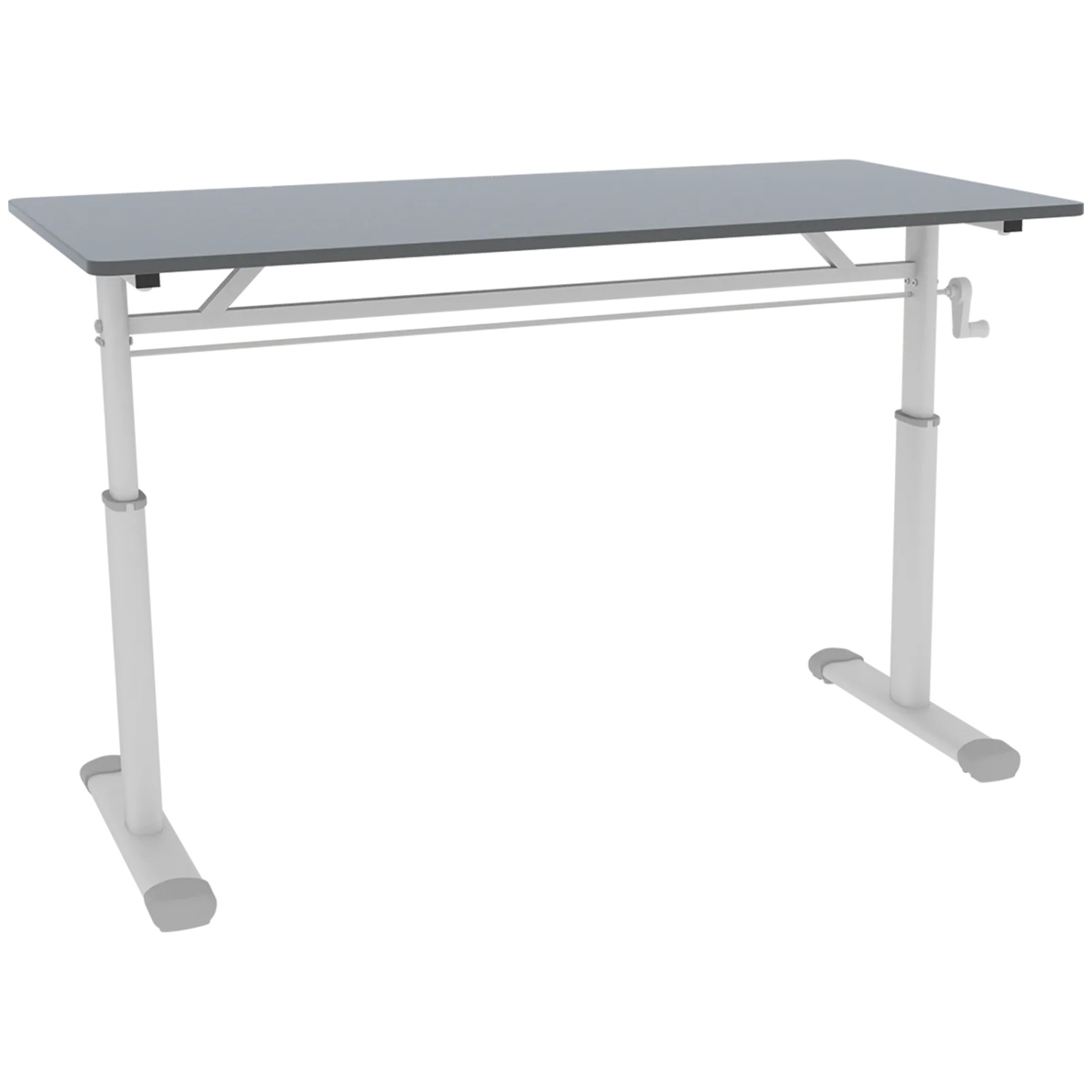Okwish Schreibtisch Mit Höhenverstellbar Home Office Kinderzimmer 120x60x90cm Grau