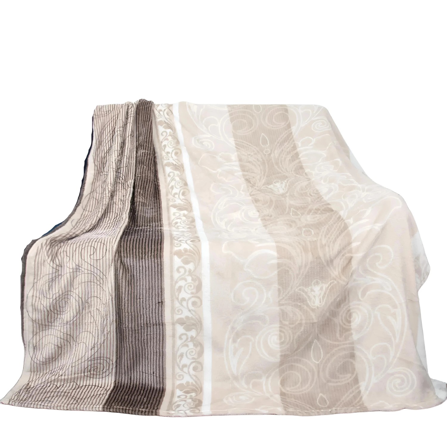 Bestlivings Flanell Kuscheldecke Soft Touch 130 x 170 Bella Casa Beige Orna günstig online kaufen