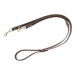 Braune Heim Hunde-Vorführleine aus Softleder, 300 cm lang und 14 mm breit.