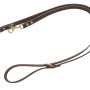 Braune Heim Hunde-Vorführleine aus Softleder, 300 cm lang und 14 mm breit.