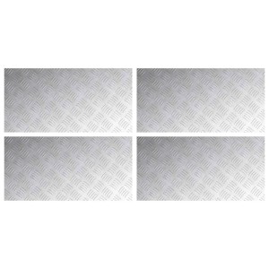 vidaXL Rautenscheiben 4 Stk Silber 80 x 40 cm Aluminium 4104334
