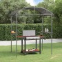 Anthrazit Grillpavillon vidaXL mit Stahlrahmen und Seitenablagen für den Garten.