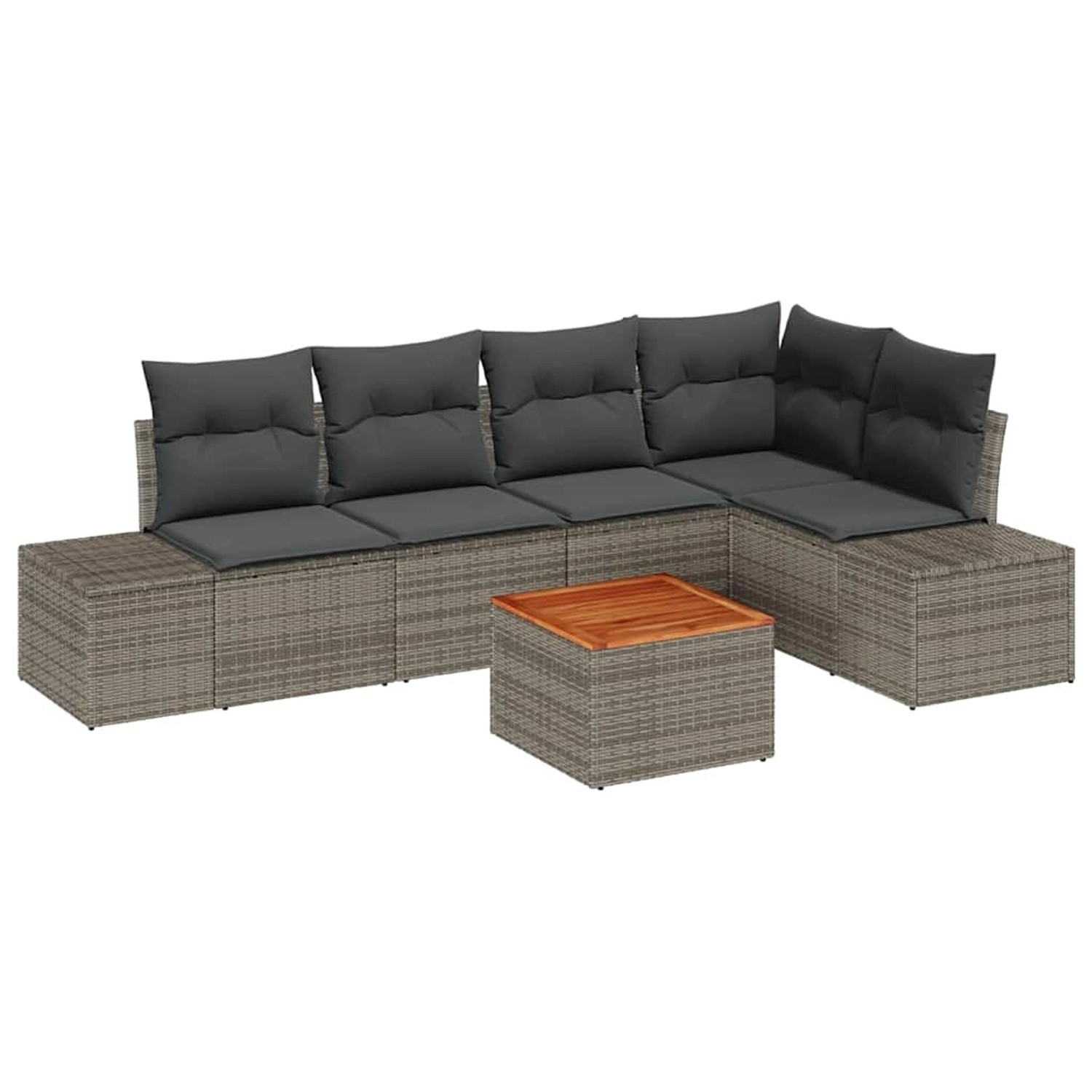 vidaXL Garten-Sofa-Set 6-Tlg Grau 3356627 günstig online kaufen