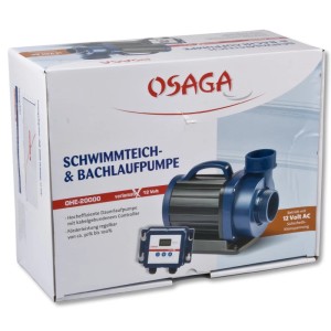 Osaga VariomatiX OHE Teichpumpe 12V, 19m³/h, im Karton mit Controller.