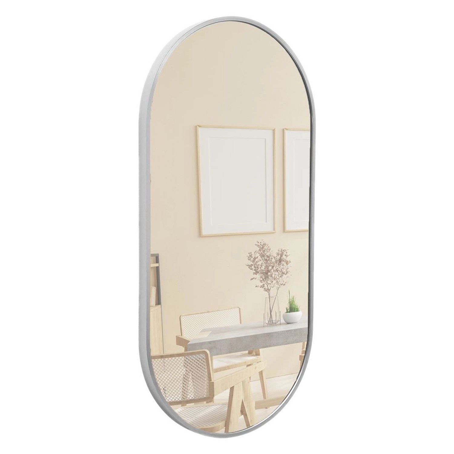 Terra Home Wandspiegel 80x40 Silber Metallrahmen
