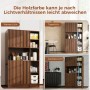 Merax Küchenschrank 180x105x40 cm LED Steckdosen Bücherregal Vitrine_10