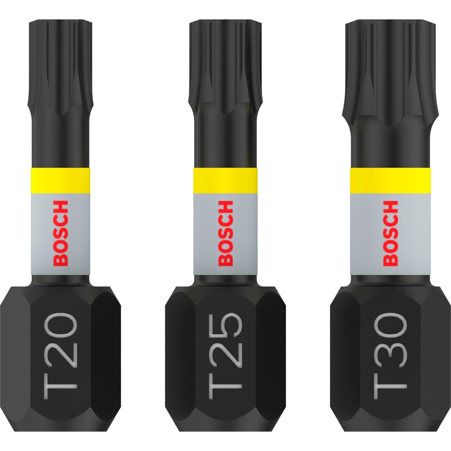 Bosch T20/T25/T30-Schrauberbits Impact Control 3-teilig