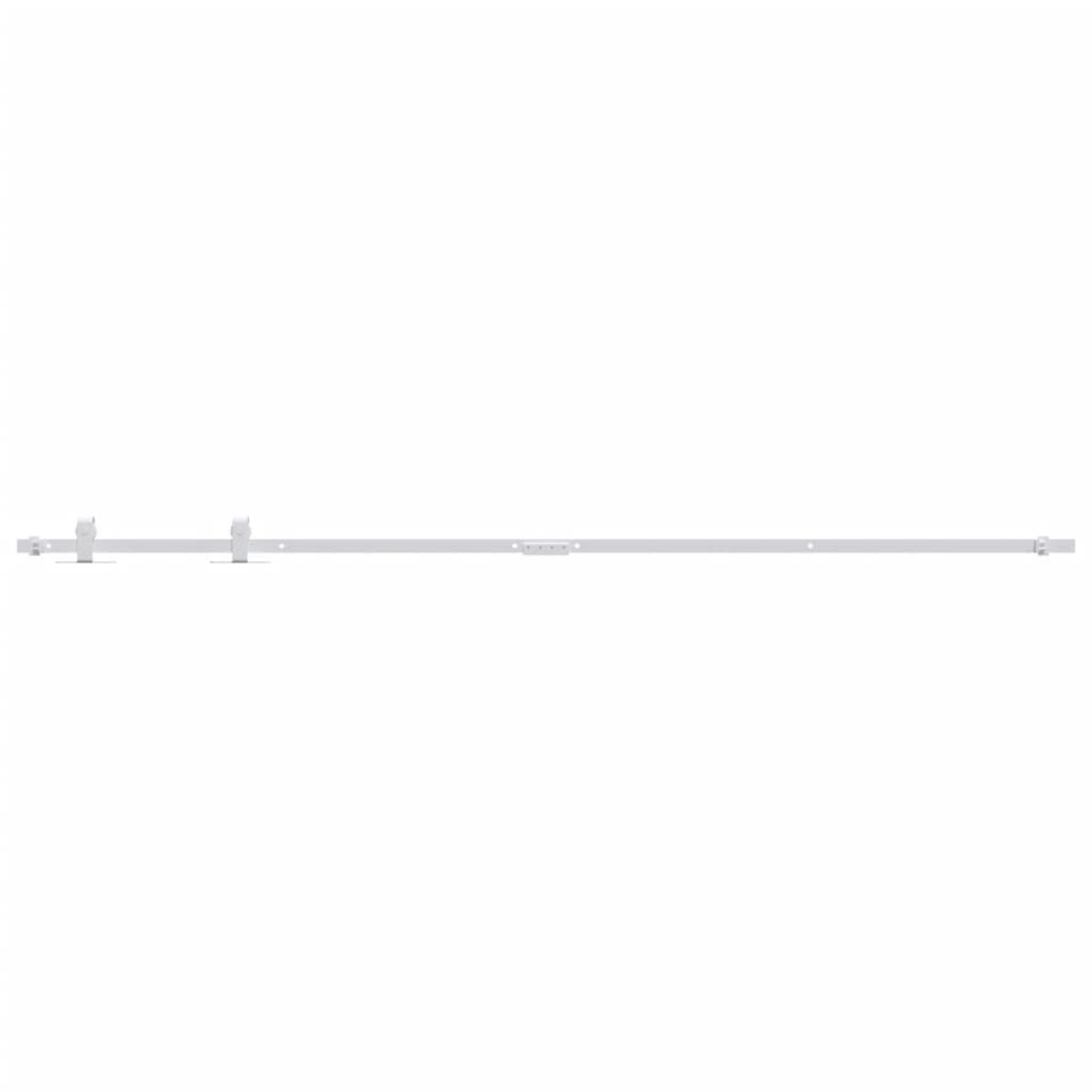 vidaXL Mini Schiebetürbeschlag Set für Schranktüren Carbonstahl 200 cm 151695