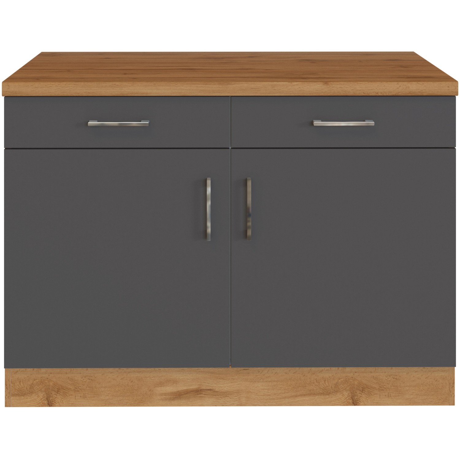Held Möbel Unterschrank Sorrento 100x85x60 cm 2 Schub. 1 EL-B. Anthr.-Wotan.