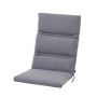 Graue Siena Garden Sesselauflage Comfort, 110x48x7 cm, mit Bindebändern.