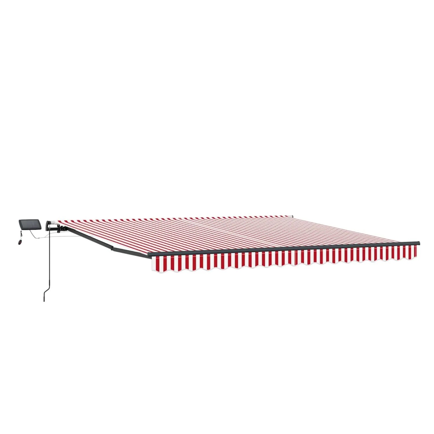 vidaXL Einziehbare Markise Rot und Weiß 450 x 300 cm Stoff 3330918