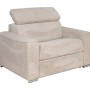 Eleganter beiger Cord Schlafsessel Vente-unique Vizir. Kompaktes Design mit verstellbarer Kopfstütze für Relaxmomente.