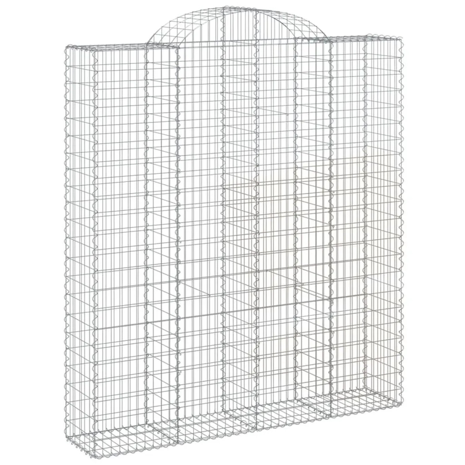 vidaXL Gabionen mit Hochbogen 5 Stk 200x50x220/240cm Verzinktes Eisen 3146449
