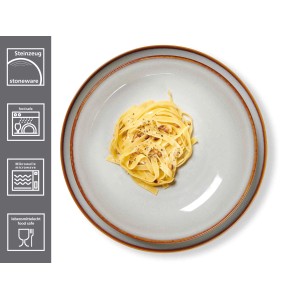 Ritzenhoff & Breker Portofino Teller mit Pasta, Teil des 18-teiligen Geschirr Sets.