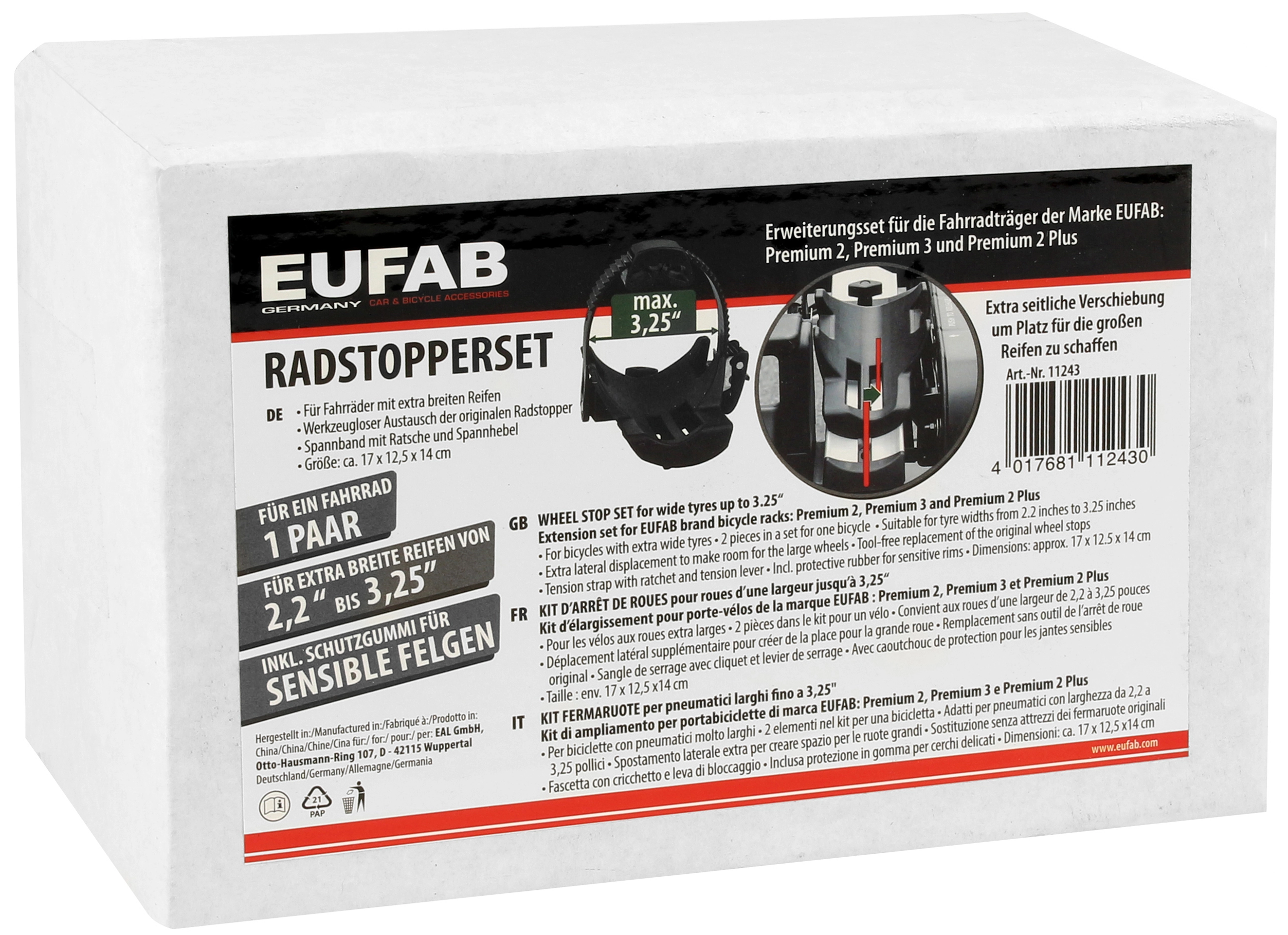 Eufab Radstopper Fahrradträger 2-tlg. für Reifen bis 3,25'' kaufen bei OBI