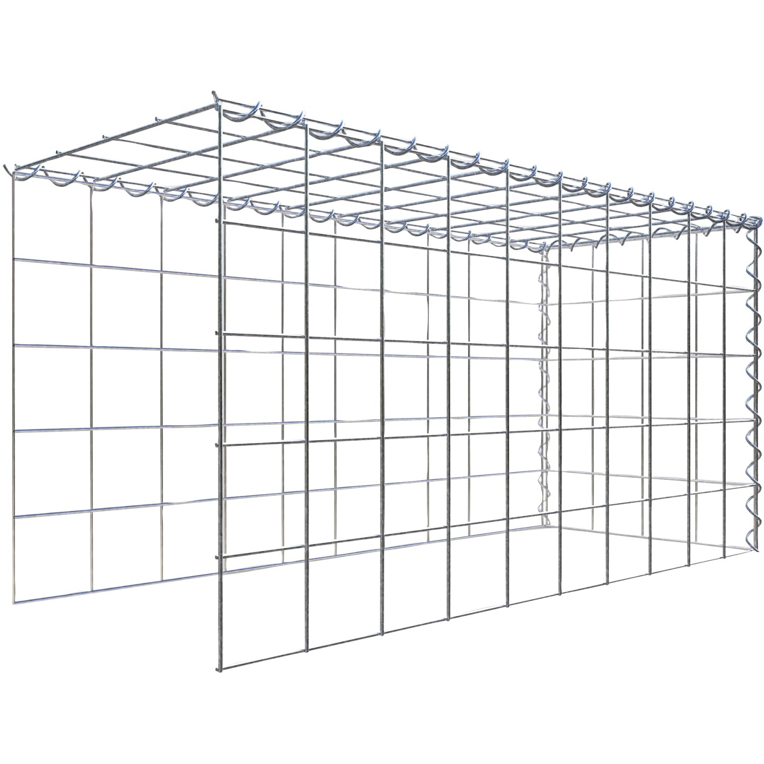 Gabiona Gabione-Anbaukorb Typ 4 50 x 100 x 40 cm Maschenw 10 x 10 cm