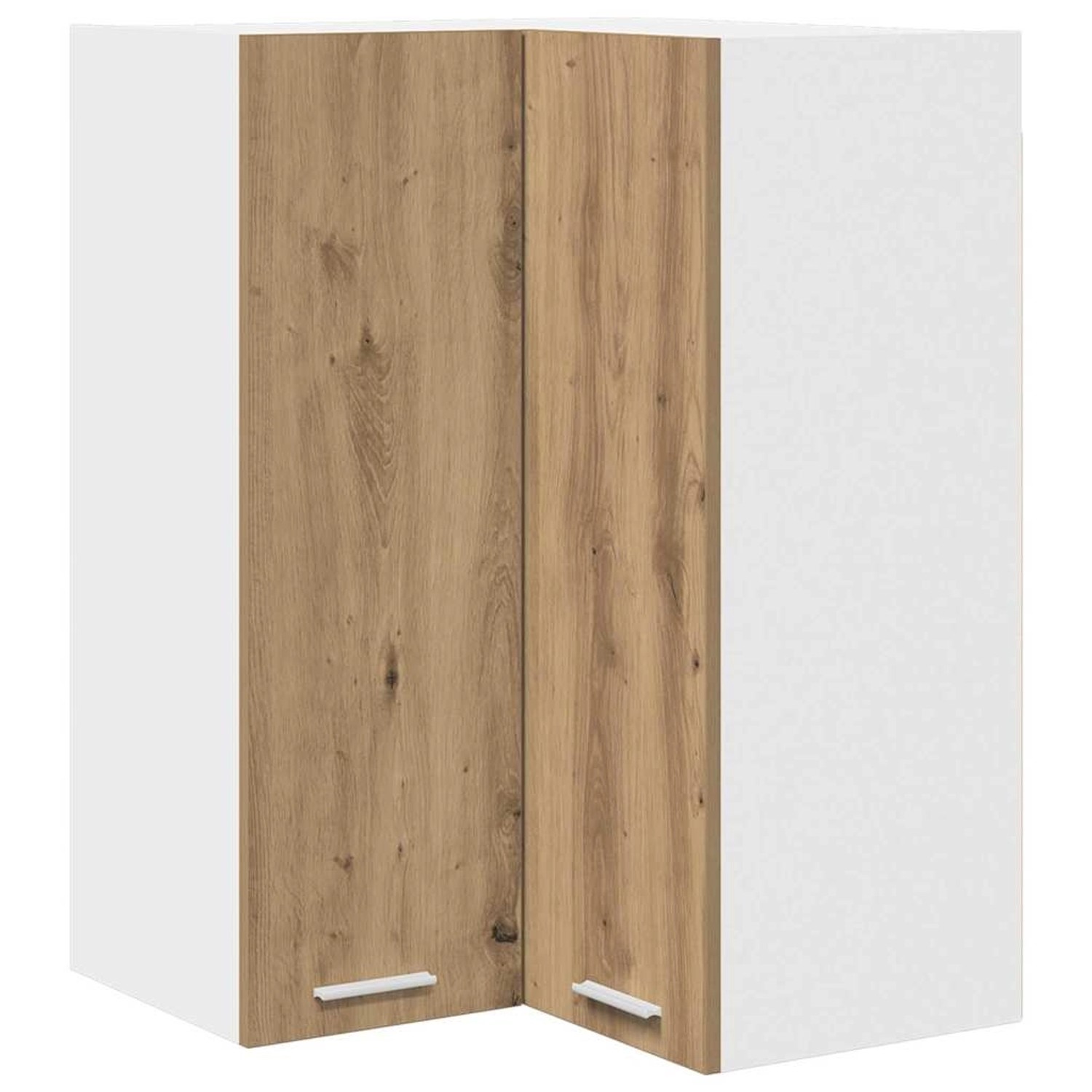 vidaXL Hängeschrank Riga Artisan-Eiche und Weiß 57 x 57 x 80 cm 884297
