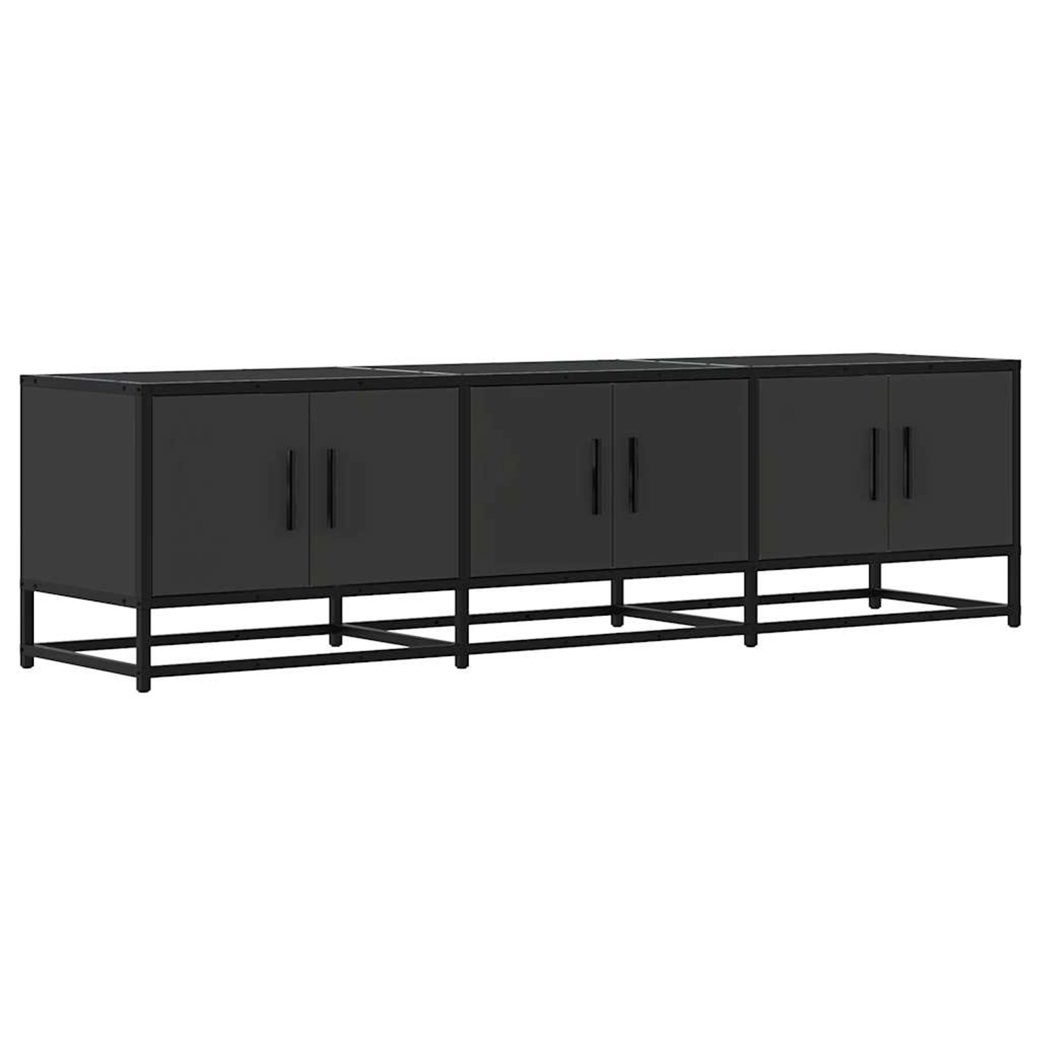 vidaXL TV-Schrank Schwarz 150x35x41 cm Holzwerkstoff und Metall 848859 günstig online kaufen