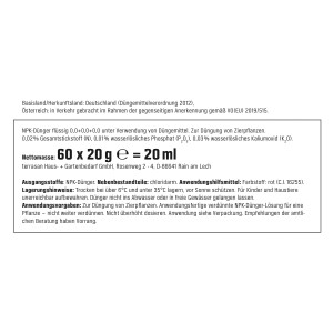 Verpackung der GROW by OBI Orchideen-Vitalkur, 20 ml, Orchideendünger.