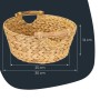 HMF 37276-30CM Aufbewahrungskorb Rund Korb Geflochten Wasserhyazinthe Holzgriffen 30 x 12 cm_4