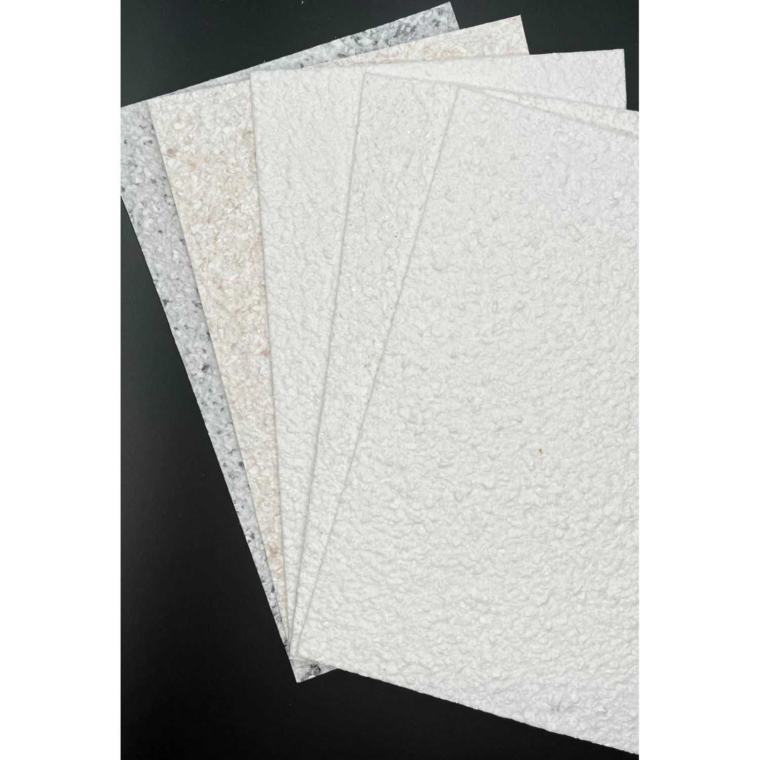 Floxxan Baumwollputz Montana, verschiedene Farben und Texturen der Flüssigtapete.