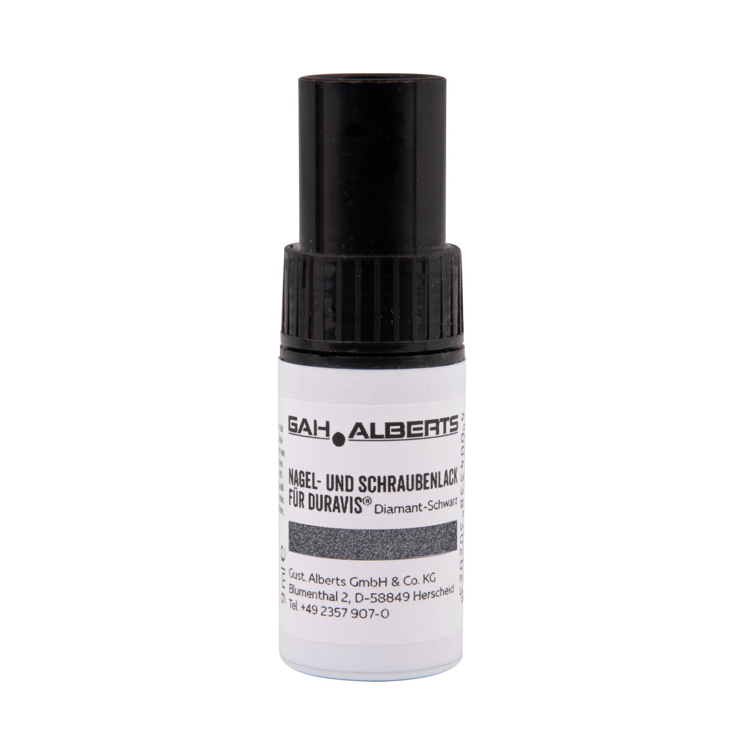 Alberts Duravis Nagel- und Schraubenlack Farbe Schwarzdiamant Flasche 9 ml