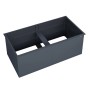 Anthrazitfarbenes Weka Metall-Hochbeet Gary XL, 200x100x77 cm, ideal für den Garten.
