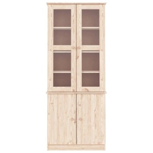 vidaXL Vitrinenschrank ALTA 77x35x186,5 cm Massivholz Kiefer 353949