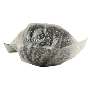 Fackelmann Putzrasch 2er-Pack aus Edelstahl im durchsichtigen Kunststoffbeutel.